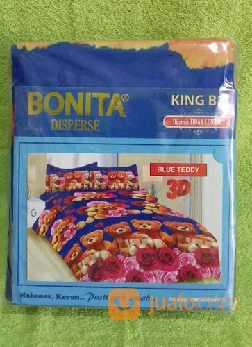 Sprei Bonita Uk. 180 Motif Blue Teddy
