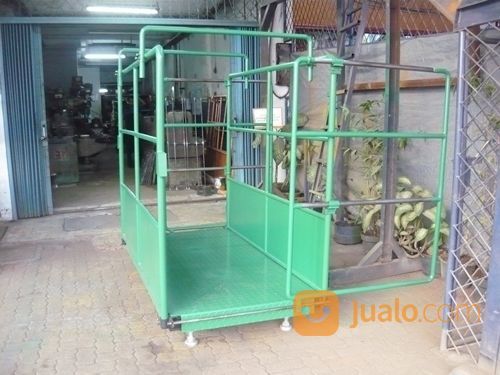 Timbangan Sapi Digital Dengan Kerangkeng Kap.1 TON - Timbangan Hewan Ternak Digital - Warna Hijau