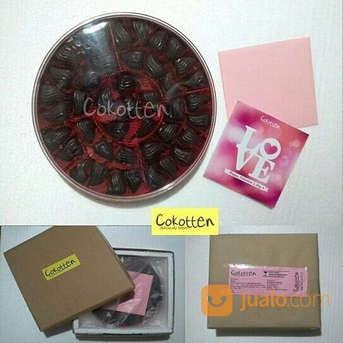 Cokelat Kata Ucapan Selamat Dalam Toples Pipih Besar Isi 70an Cokotten