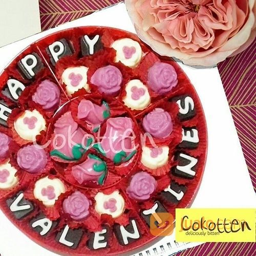 Cokelat Kata Ucapan Selamat Dalam Toples Pipih Besar Isi 70an Cokotten