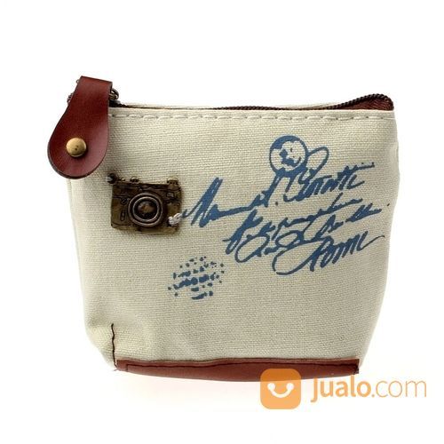Dompet Kanvas Kecil Untuk Koin Vintage