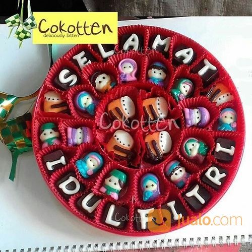 Cokelat Kata Ucapan Selamat Dalam Toples Pipih Besar Isi 70an Cokotten