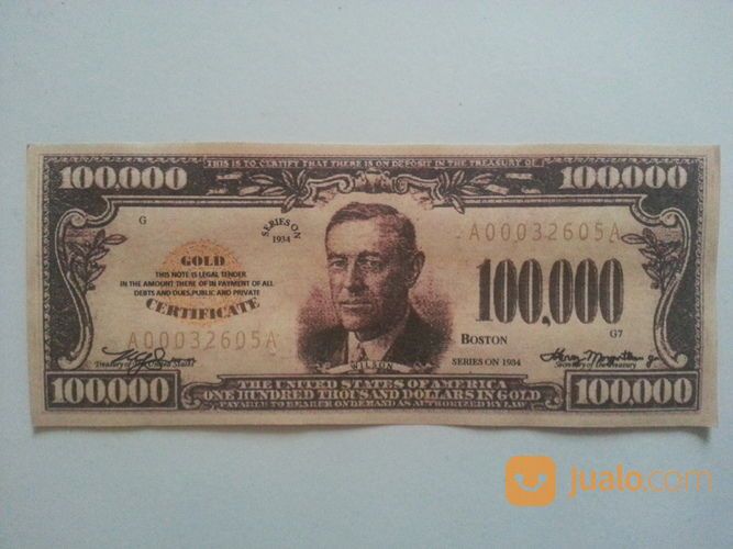 Usd 100000 Dollar 1934 Boston,Gold Certificate