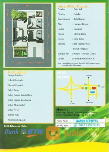 GRIYA PESONA CILEUNGSI Rumah Murah Berkualitas Terjangkau Dari Cibubur Jakarta Timur