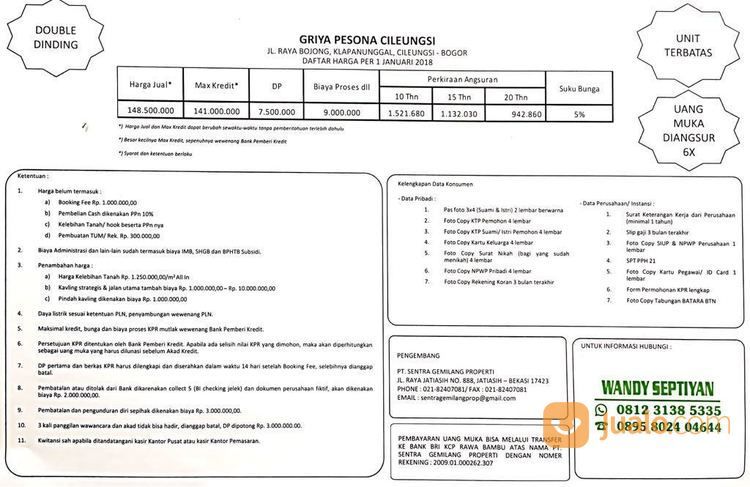 GRIYA PESONA CILEUNGSI Rumah Murah Berkualitas Terjangkau Dari Cibubur Jakarta Timur