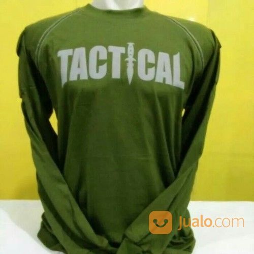 Kaos Tactical Panjang Green Olive/Hijau Muda