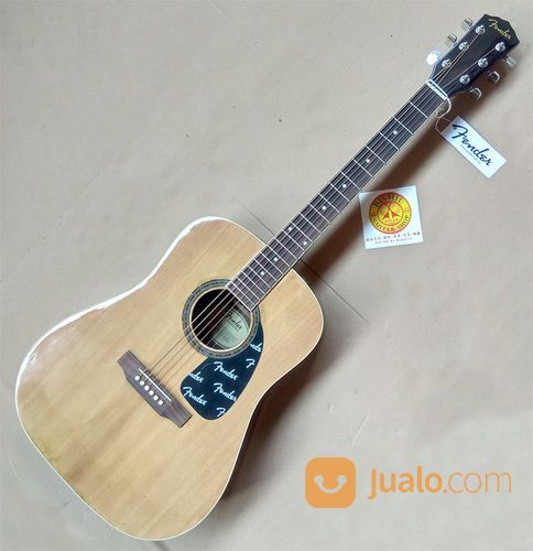 Gitar Fender Jumbo Akustik Elektrik Natural Not Gibson Ibanez Jackson