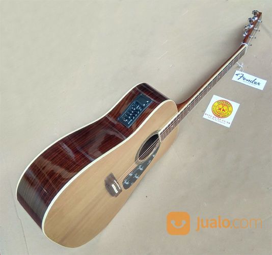 Gitar Fender Jumbo Akustik Elektrik Natural Not Gibson Ibanez Jackson