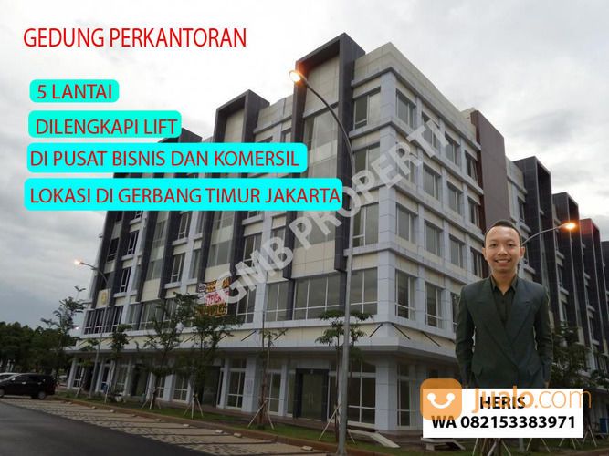 Gedung Perkantoran 5 Lantai Terletak Di Kawasan Bisnis Dan Komersil Dilengkapi Dengan Lift