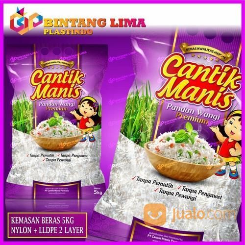 KEMASAN ZAK KARUNG PLASTIK LAMINASI BERAS 5KG