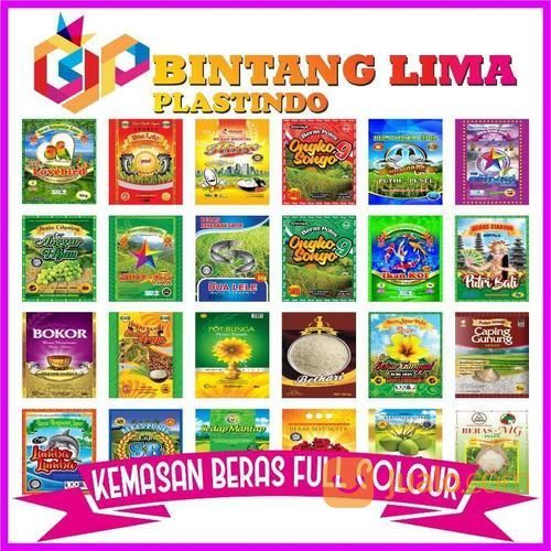 KEMASAN ZAK KARUNG PLASTIK LAMINASI BERAS 5KG