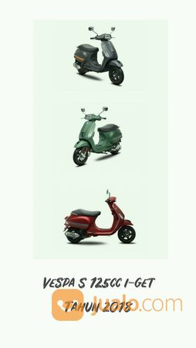 Vespa S 125cc Warna Doff: Merah, Hijau, Abuabu