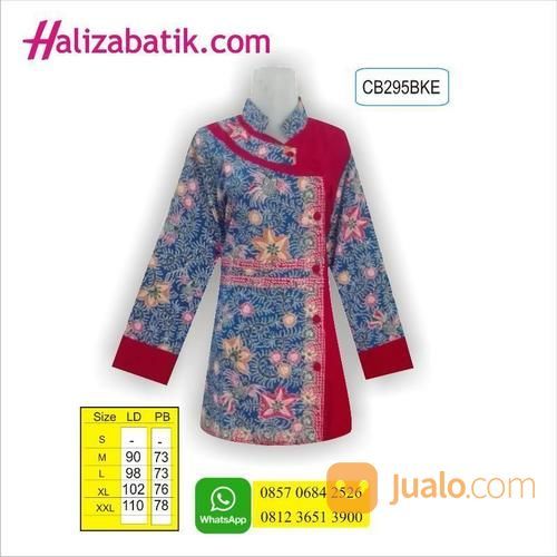 Blus Batik, Busana Batik Modern, Model Baju Kerja Wanita, CB295BKE