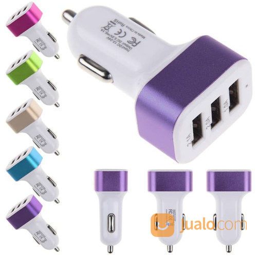 Adaptor Charger Mobil / Saver Car Charger 3in1 3 Output