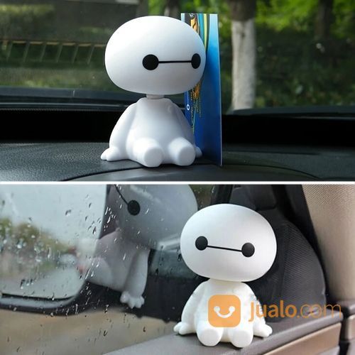 Hiasan Dashboard Goyang Robot Baymax (Baymax Robot Shaking Head Dashboard)