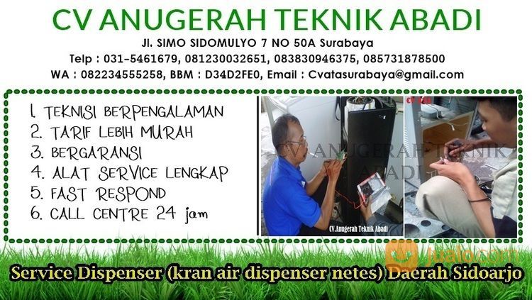 Service Dispenser (Kran Air Dispenser Netes) Daerah Sidoarjo