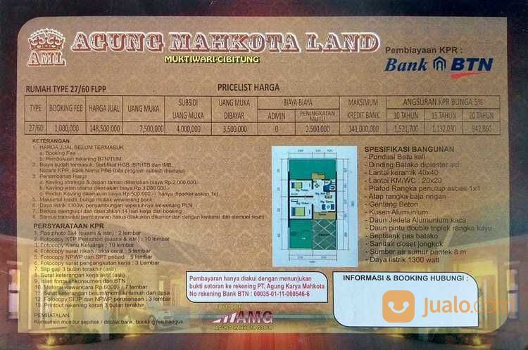 SUBSIDI Agung Mahkota Land MUKTIWARI