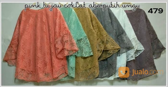 Blouse Brukat Jumbo 3XL Atasan Wanita Big Baju Brokat Bigsize