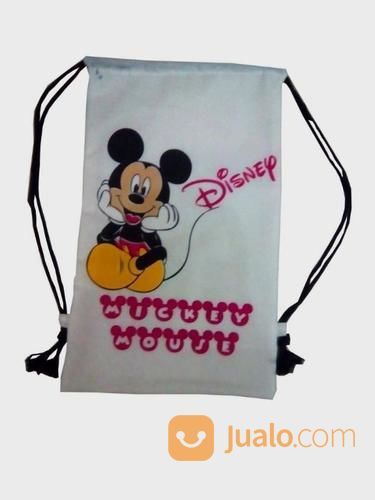 Tas Serut Mickey Mouse Tas Ransel Mickey Koleksi Karakter Kartun Disney Bag Backpack Anak Sekolah L