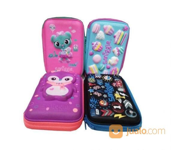 Smiggle Kotak Pensil Anak Timbul Karakter Pencil Case Organizer Hard Top Twin Smiggle Serbaguna