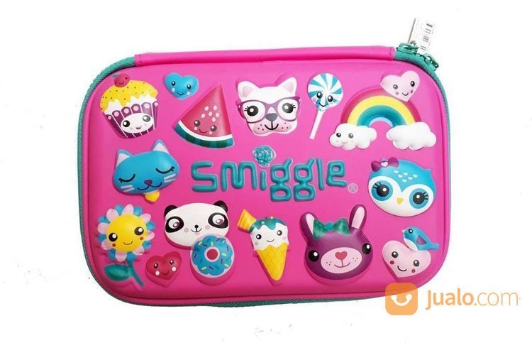 Smiggle Kotak Pensil Anak Timbul Karakter Pencil Case Organizer Hard Top Twin Smiggle Serbaguna