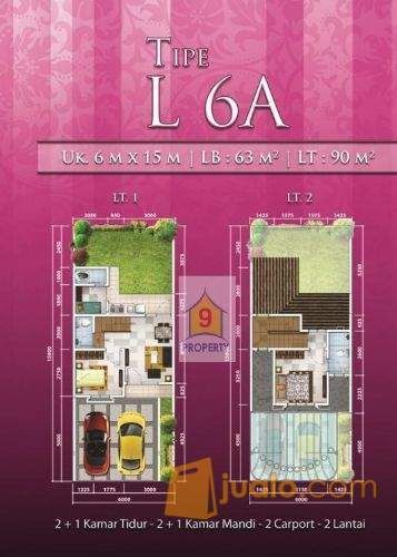 Cluster Laseine Lebar 6x15 Tahap 2 Custom Home dan Pilih Warna ,Terbatas !
