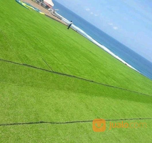 Rumput Sintetis Hijau Untuk Perkarangan Taman Luas