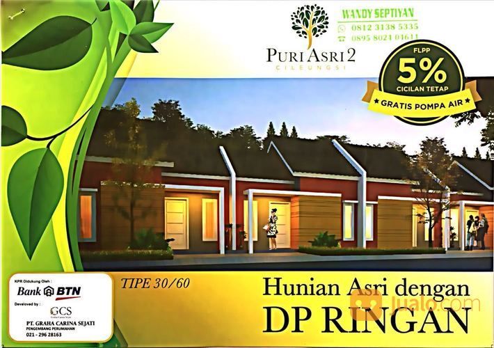 Perumahan Murah KPR Subsidi Lokasi Strategis Dekat Cibubur Jakarta Timur PURI ASRI 2 Cileungsi