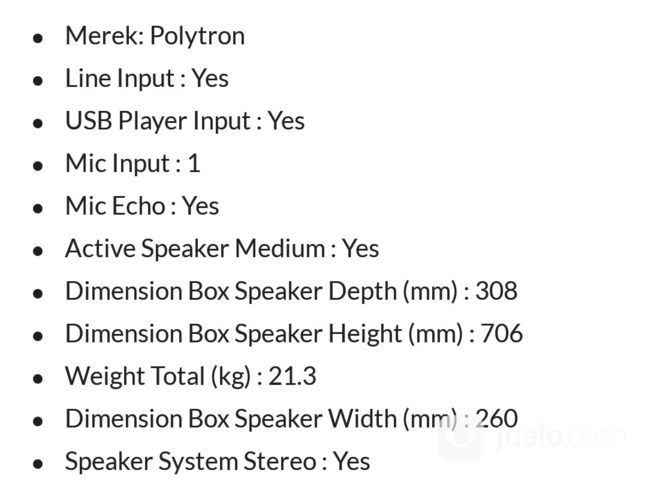 Speaker Active Polytron PAS 27