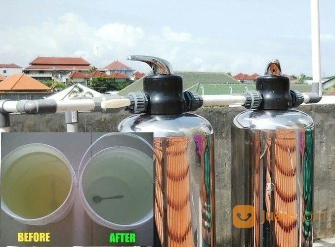 Filter Air Tanah Atau Air Pam Tabung Stainless Steel 1054 + Pasang