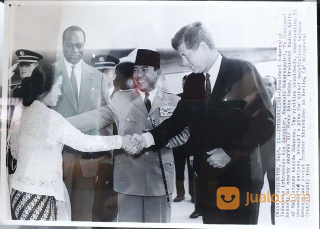Foto Jadul Presiden Soekarno Presiden Kennedy Megawati Soekarnoputri Tahun 1961