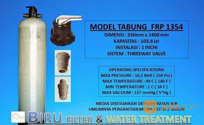Tabung FRP 10 Inch X 35 Inch Untuk Filter Air