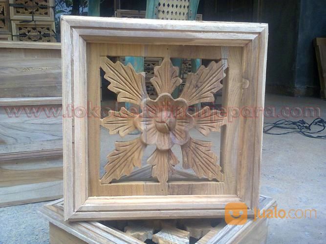Loster Kayu Ukir Persegi Kayu Jati