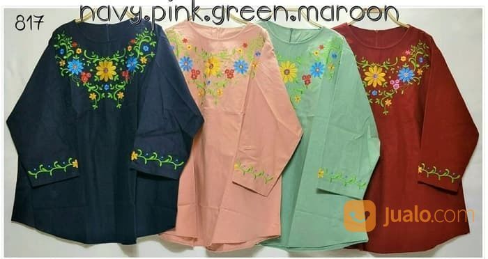 Blouse Jumbo Blusbor 3XL Baju Bordir Atasan Wanita Bigsize