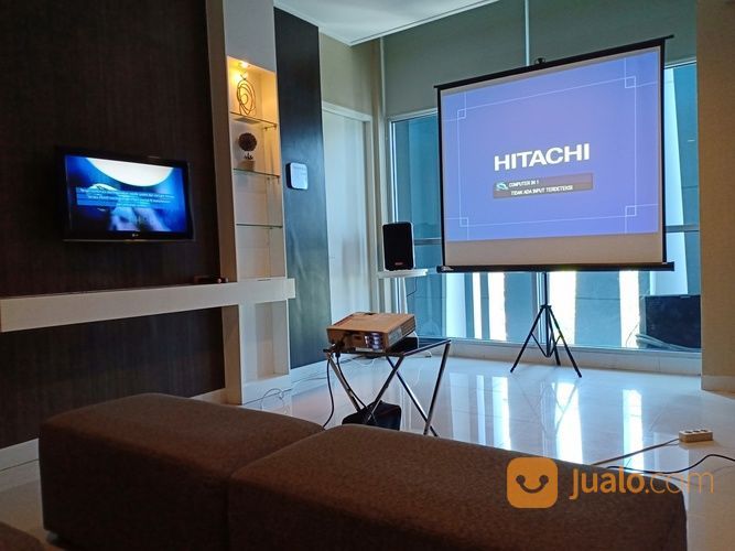 Sewa Proyektor LED TV Videotron Projector Infocus Infokus Layar Screen Speaker