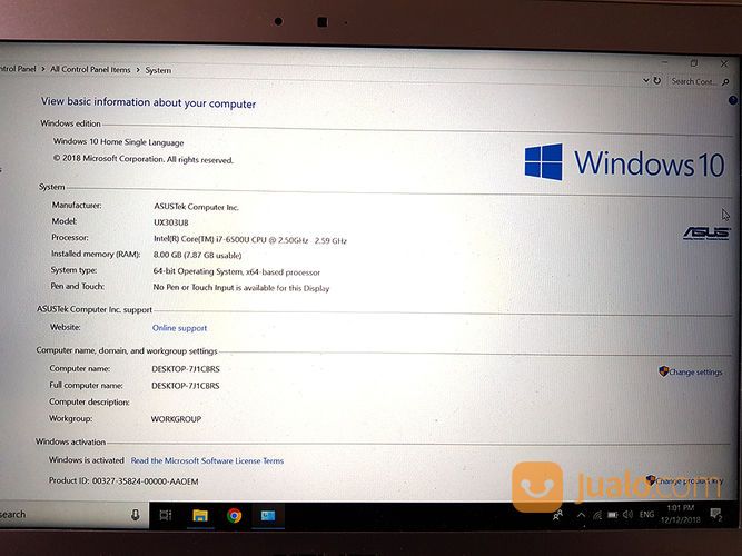 Laptop Asus Zenbook UX303UB Intel Core I7