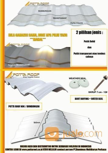 Atap PVC Pottaroof Transparan