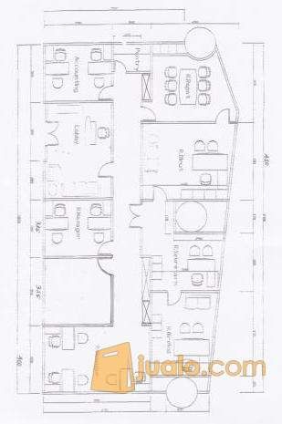DIJUAL RUANG KANTOR, LUAS 255 SQM, GEDUNG BAKRIE TOWER