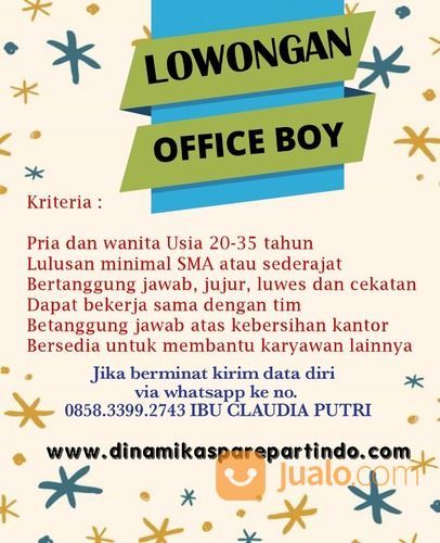 Office Boy Dan Office Girl Langsung Kerja