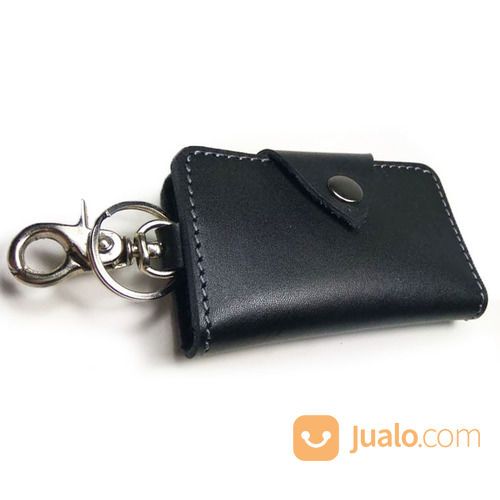 Dompet STNK Dan SIM Kulit Asli Model Lipat Dua Warna Hitam