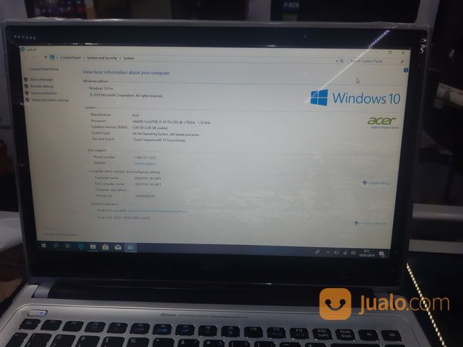 Laptop Acer Asvire V5 Layar Sentuh,+Invidia .Buat Design Gaming ,Kantoran