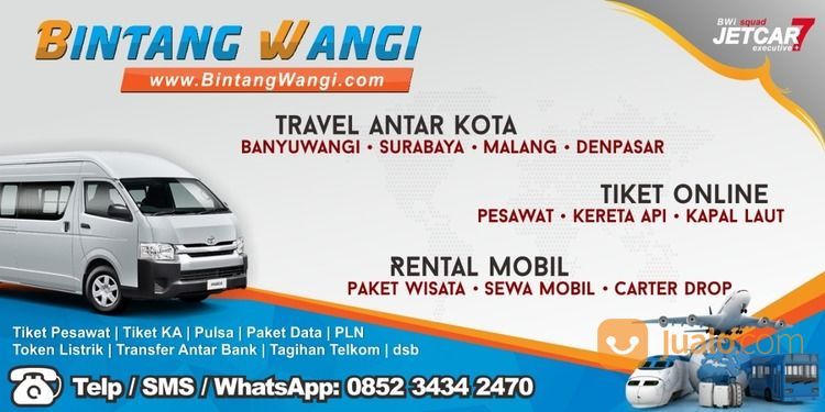 Travel Banyuwangi - Surabaya Malang Denpasar Bali (PP)