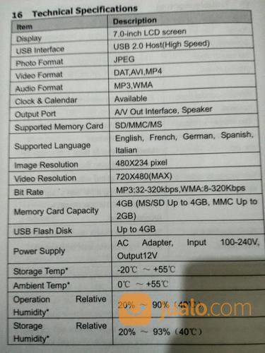 Bingkai Foto Digital Advance 7inch