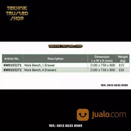 Work Bench Meja Kerja Krisbow Type A1