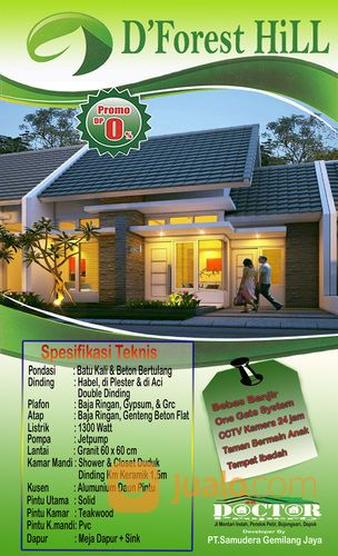 Promo Rumah Dp 0 Di Pondok Petir Bojongsari Depok. Sebelah Villa Pamulang Dan Renijaya