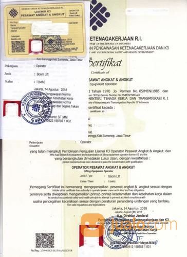 Jasa Pelatihan SIO Operator Boom Lift Dan Scissor Lift