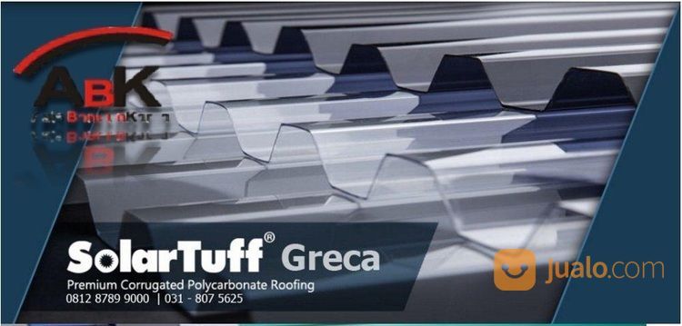 Atap Polycarbonate SolarTuff + Jasa Pemasangan (Harga Sendiri)