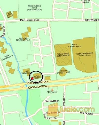 DISEWAKAN RUANG KANTOR, LUAS 300 SQM, DI GEDUNG WISMA STACO, KASABLANKA, JAKARTA SELATAN