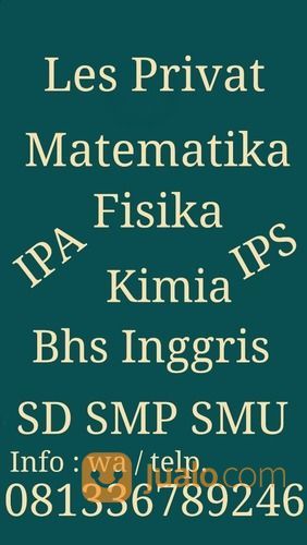Les Privat Matematika Fisika Kimia SD SMP SMU