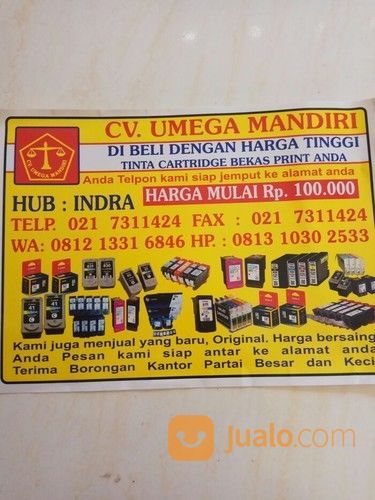 Beli Tinta Cartridge Printer.Baru/Bekas.Jgn Di Buang Bekas Tinta Cartridge Printer Bpk/Ibu